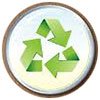  recycling flat green badge 