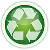 recycling glow-green button 