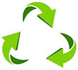  recycling (green arrows) 