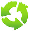  recycling (3 green arrows icon) 