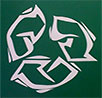  recycling (green cut-print, US) 