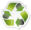  recycling green cutted sticker 