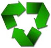  recycling sign: green strips / turn 180 