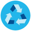  recycling (multi-blue) 