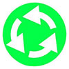  recycling (neon green round) 