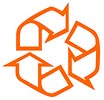  recycling (orange skew outline) 