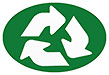  recycling oval sticker 