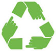  recycling pointing hands 