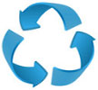  recycling ribbon blue 