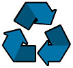  recycling (solid blue sign) 