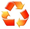  recycling (warm orange sign) 