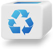  recycling white cube-bin 