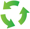  recykling (3 arrows, koło) 