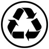  recykling czarny znak badge 