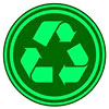  recykling guzik zielony 