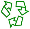  recykling (znak zielony, 'hakowy') 