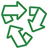  recykling (znak 'hakowy') 