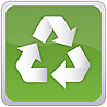  recykling green square button 