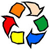  znak recykling: handy colors 