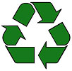  znak - recykling: klasyk, zielony obrys 