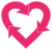  recykling (pink heart) 