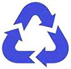  recykling obły trójkąt (dark blue) 