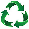  recykling: twist 3 green arrows 