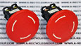 red recycle buttons 