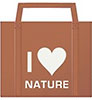  reusable bag 'I LOVE NATURE' (brown) 