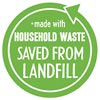  made with household waste saved from landfill 