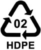  kod recyklingu 02 HDPE 