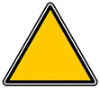  warning symbol - empty yellow triangle 