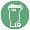  waste cart bin (CA) 
