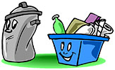  waste vs recycling bins 